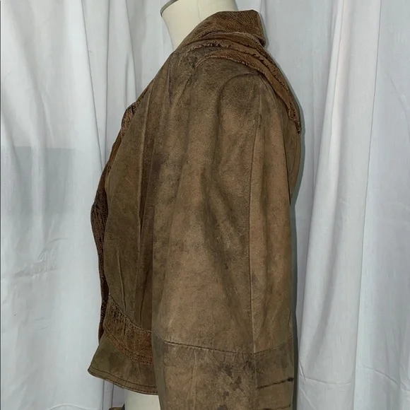 Vintage Global Identity G-III Leather Fashions Jacket. Brown. Bolero Style. Sz M - Picture 2 of 16